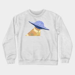 starry night space ship Crewneck Sweatshirt